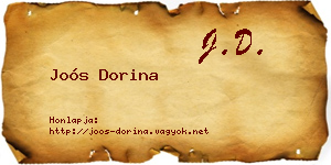 Joós Dorina névjegykártya