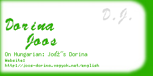 dorina joos business card